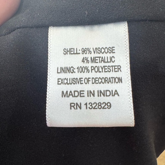 Tularosa Black Gold Metallic Pinstripe Tiered Ruffle Mini Dress XS Boho (598) - Picture 11 of 12